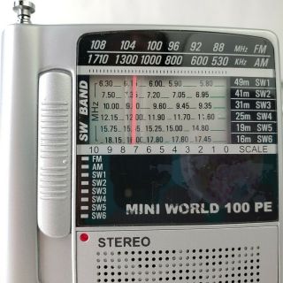 Grundig Mini World 100 Pe Pocket Am/fm Shortwave Portable Radio Vintage