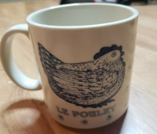 Vintage Ceramic Mug “le Poulet” Chicken Country Farmhouse Taylor & Ng