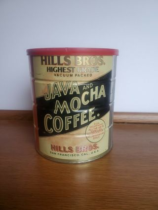 Vintage 3 - Pound Hills Brothers Java And Mocha Coffee Tin