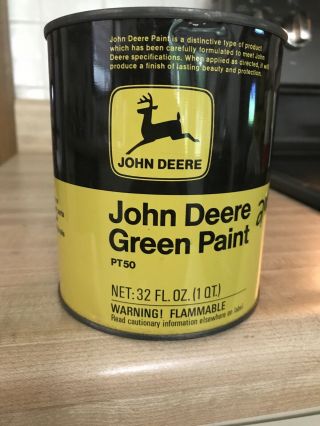 Vintage John Deere PT50 Green Paint Quart Can 2