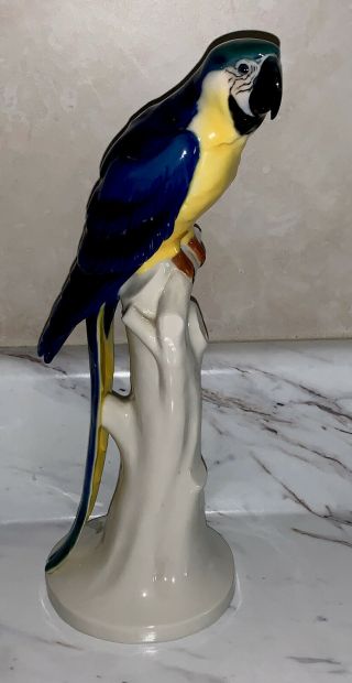 Vintage Karl Ens Germany Porcelain Parrot Figurine