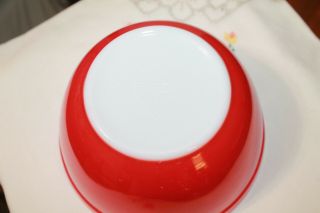 VINTAGE PYREX RED PRIMARY COLOR MIXING BOWL 402 3