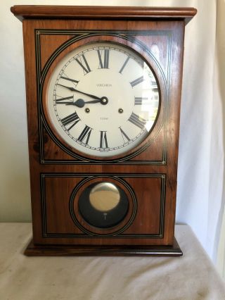 Vintage Wall Clock - Verichron - Chime - Pendulum - Key Parts Repair