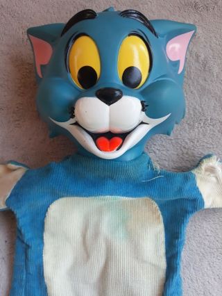 Vintage Tom & Jerry Mgm Tom The Cat Hand Puppet 1965 Mattel Toy Hong Kong