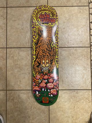 Santa Cruz Alex Carolino Skateboard Deck Vintage Nos Trippy Salba Tiger