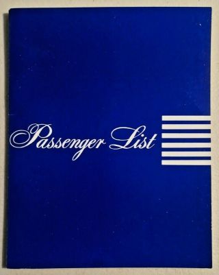 Vintage 1956 June S.  S.  United States Lines Passenger List - - 2962