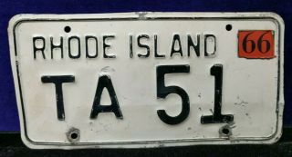 2x Set Vintage Weathered Rhode Island License Plate TA 51 Ocean State 3