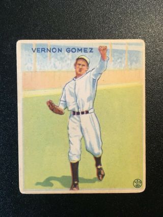 1933 Goudey Vernon " Lefty " Gomez 216 - Hof / York Yankees