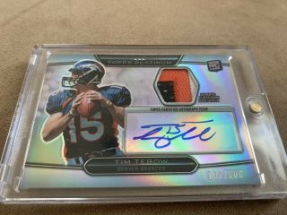 Tim Tebow 2010 Topps Platinum Rookie Auto Patch Rc 197/300