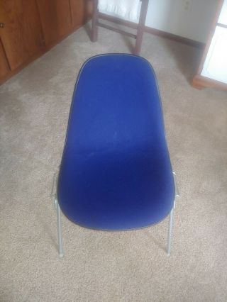 Vintage Herman Miller Eames Upolstered Chair With Stackable Base