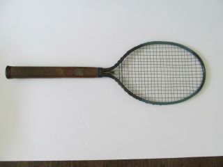 Vintage Dayton Steel Tennis Racket Wood Grip Air Flight Wire Strings