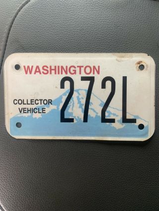 Washington Motorcycle License Plate Vintage / Collector Vehicle