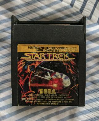 Star Trek By Sega For Vintage Atari 400 / 800 Computer Game Cartridge