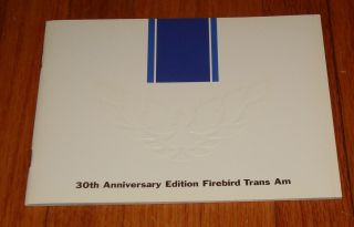 1999 Pontiac Firebird Trans Am 30th Anniversary Edition Sales Brochure