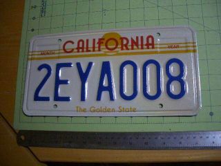 1980s California The Golden State Sunset License Plate Vintage
