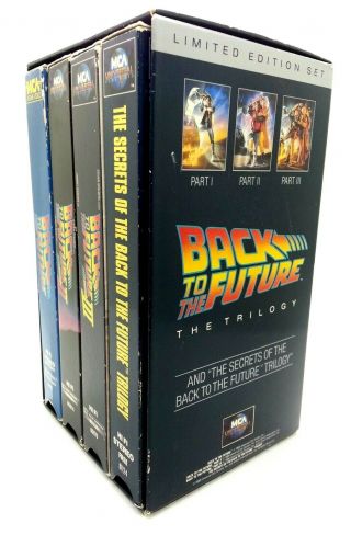 VTG BACK TO THE FUTURE - LIMITED EDITION BOX SET Trilogy Plus 4th Tape 1985 VHS 3