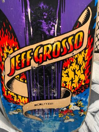 Vintage Skateboard Deck Jeff Grosso Black Label Santa Cruz SMA Natas OG 3
