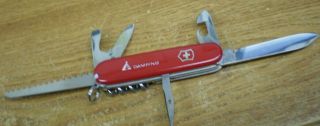 Vtg Victorinox Swiss Army Knife Multi Tool Camping Officier Suisse