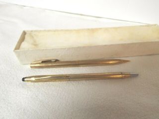 Vintage Cross Pen And Pencil Set Gold Tone