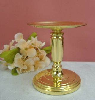Vintage Baldwin Solid Brass Colonial Pillar Candle Holder 4 " Tall