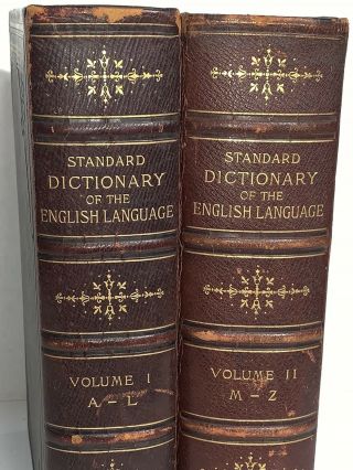 Antique Funk And Wagnalls Standard Dictionary Of The English Language 1893 1895