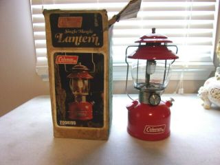 Vintage Coleman 200a195 200 A Red Single Mantle Gas Lantern 1979