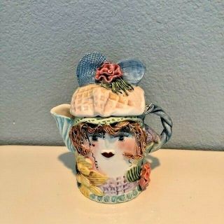 Vintage Lady Teapot Designed By Ellen Williams Ganz 6.  5 " Tall