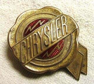 Chrysler Ribbon Style Enamel Radiator Badge Emblem 1924 - 27
