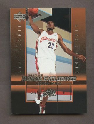2003 - 04 Upper Deck Star Rookie Exclusives Lebron James Cleveland Cavaliers Rc
