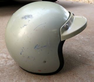 Vintage Bell Magnum Open Face Racing Helmet - 1970 Size 7 - 3/4 Motorcycle