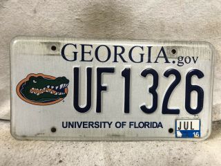 2016 Georgia License Plate (university Of Florida)