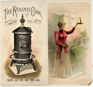 Vintage Round Oak Stove Advertising Pamphlet - Dowagiac,  Michigan