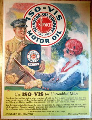 Antique Iso - Vis Motor Oil Poster