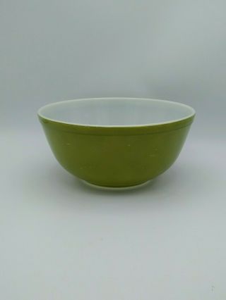 Vintage Pyrex Olive Avocado Green Nesting Mixing Bowl 403 2.  5 Qt Made In Usa