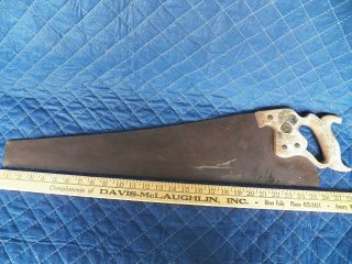 Vintage Hand Saw Warranted Superior 9 On Blade By My Count 8