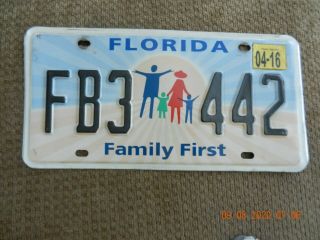 Florida Family First License Plate From 2016 Fb3 442