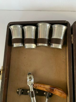 Vintage Portable Pub By Londonaire Travel Bar Tailgating Cocktails Set & Case