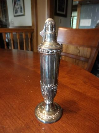 Vintage Silverplate Ronson " Juno " Tall Table Lighter