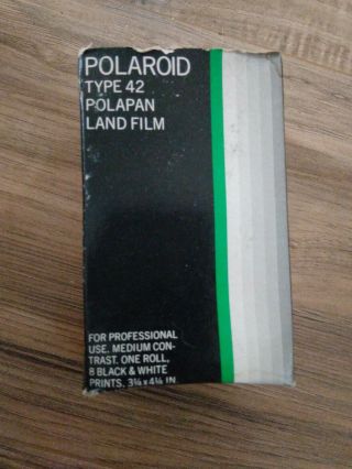 Vintage Polaroid Polapan Land Film Type 42 3.  25x4.  25 " Black And White