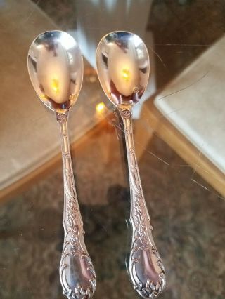 2 Piece Bouclier And Paris Antique French Sterling Silver Soft Boiled Egg Spoons