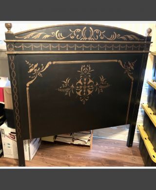 Solid Wood Hand Painted Queen Size Headboard