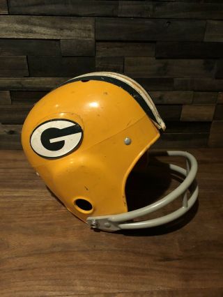 Vintage 1960s - 70s Green Bay Packers Youth Helmet Bnfl Plastic Nfl Rawlings