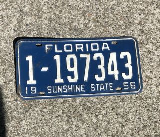 1956 Florida Sunshine State License Plate 1 - 197343