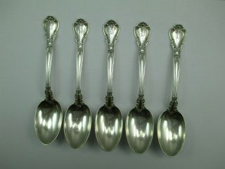 Antique Gorham Chantilly Sterling Silver Spoon Set (5) Mono D Pat 95 732d