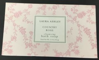 Vtg Laura Ashley Country Rose Soap 11 Oz