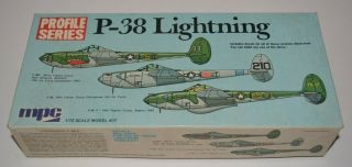 Vintage Mpc 1:72 Lockheed P - 38 Lightning Model Kit 2 - 1514 - Parts