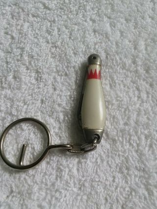 Vintage Imperial Bowling Pin Keychain Pocket Knife