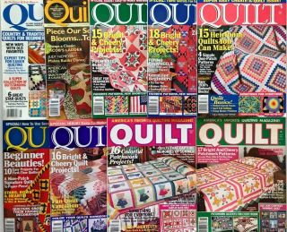 9 Quilt Magazines Vintage Patchwork Scrap American Hero Blocks Almanac Christmas