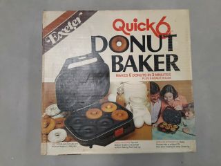Vintage Exeter Quick 6 Donut Baker Maker Makes 6 Donuts 8 Donut Holes