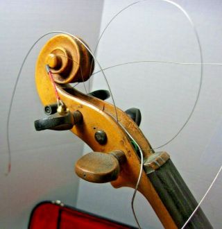 Medio Fino Antique Vintage Violin Fiddle w/ Case & Bow Violin Parts 2
